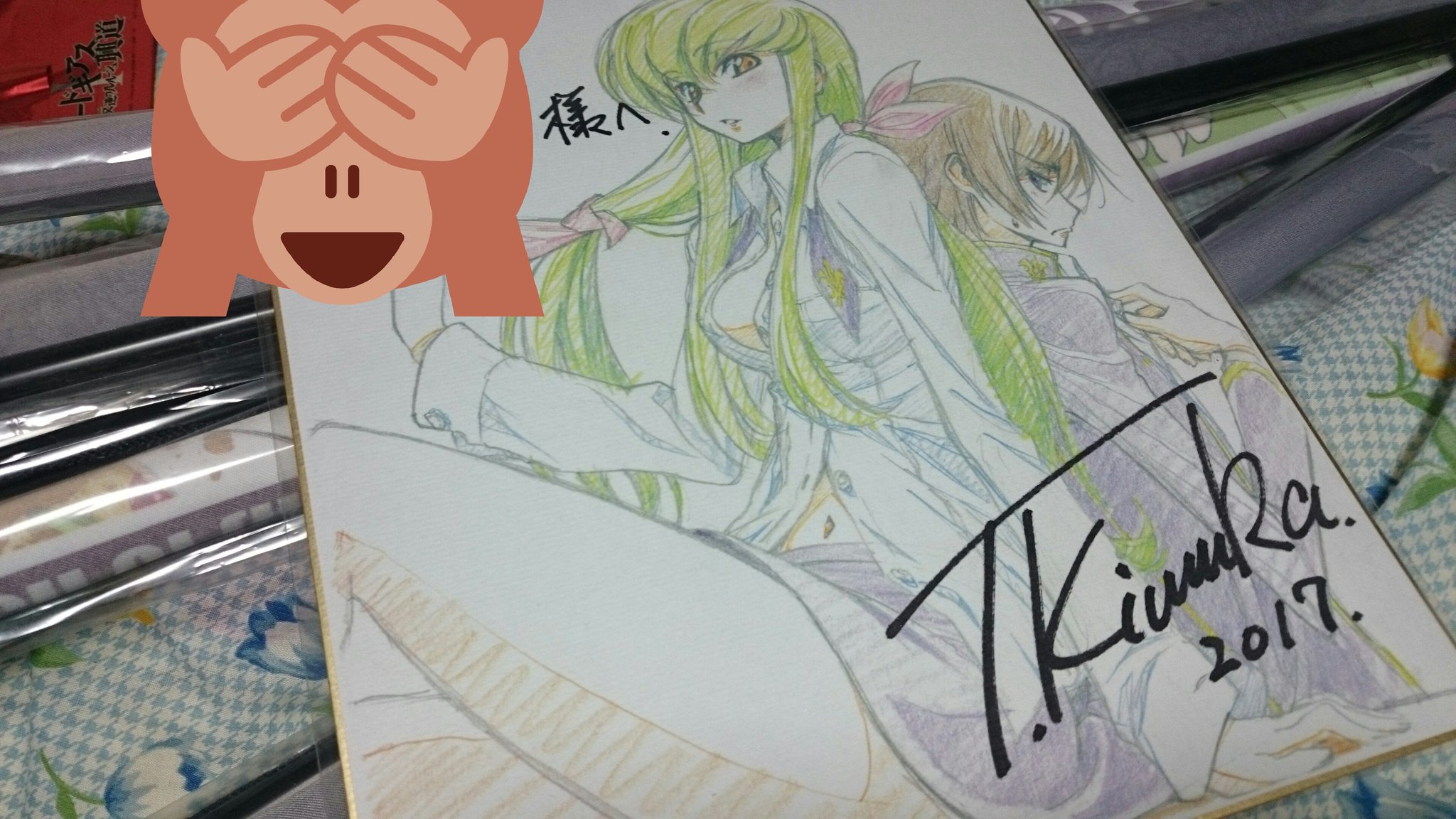 コードギアス 10周年記念色紙 CC 特注アクリル板入り コードギアス