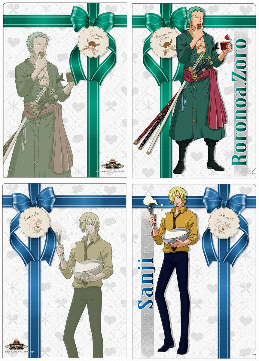 新商品】麦わらストア限定 クリアファイルセット ゾロ、サンジ 700円+