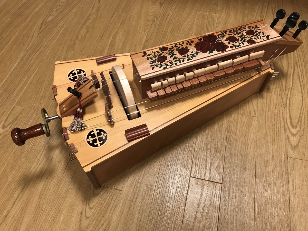 ハーディ・ガーディ hurdy gurdy ヨーロッパ 手作り古楽器 民族楽器