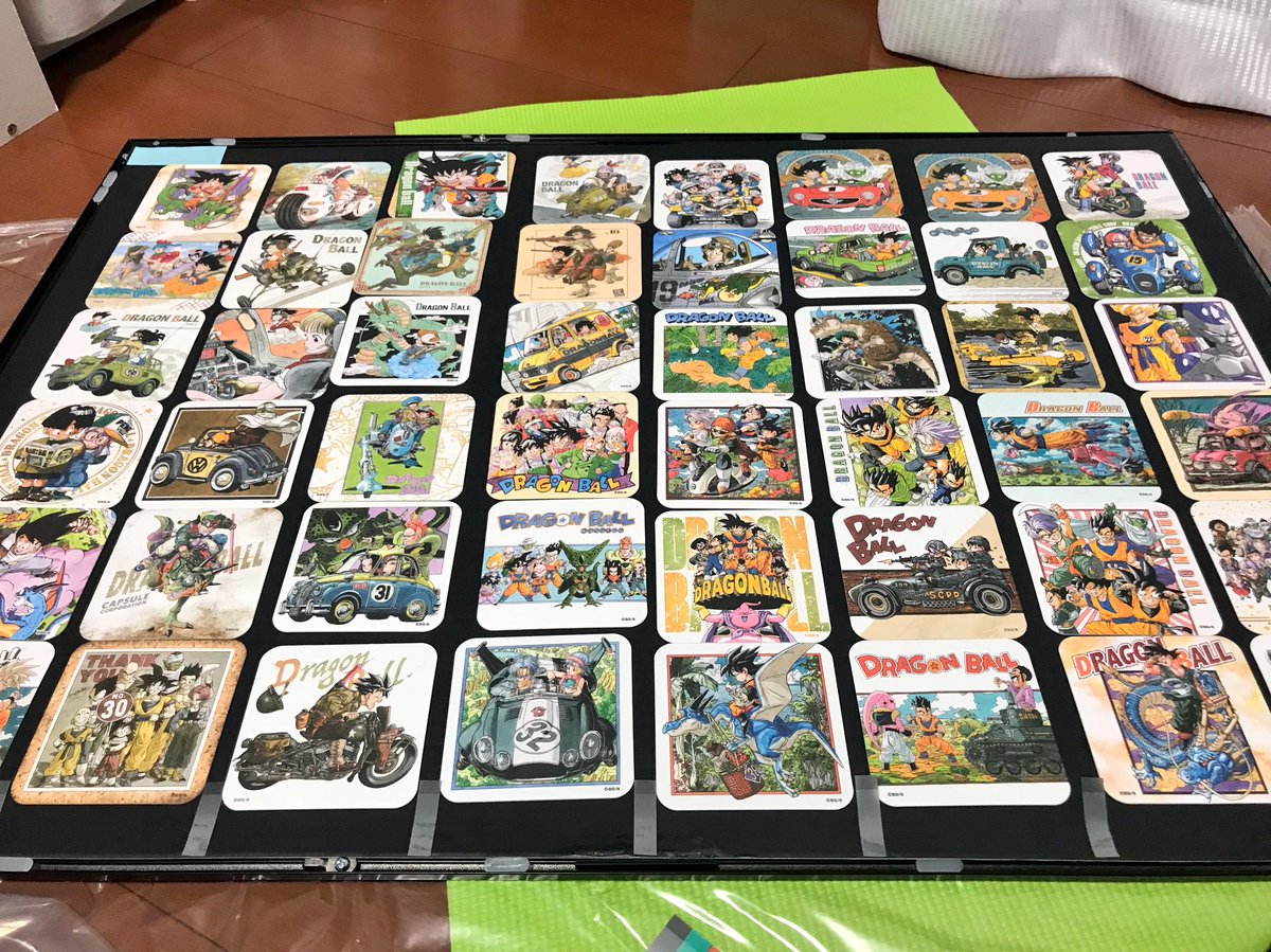 ドラゴンボール ジャンプ展 アートコースター15点 セット 額縁入り で