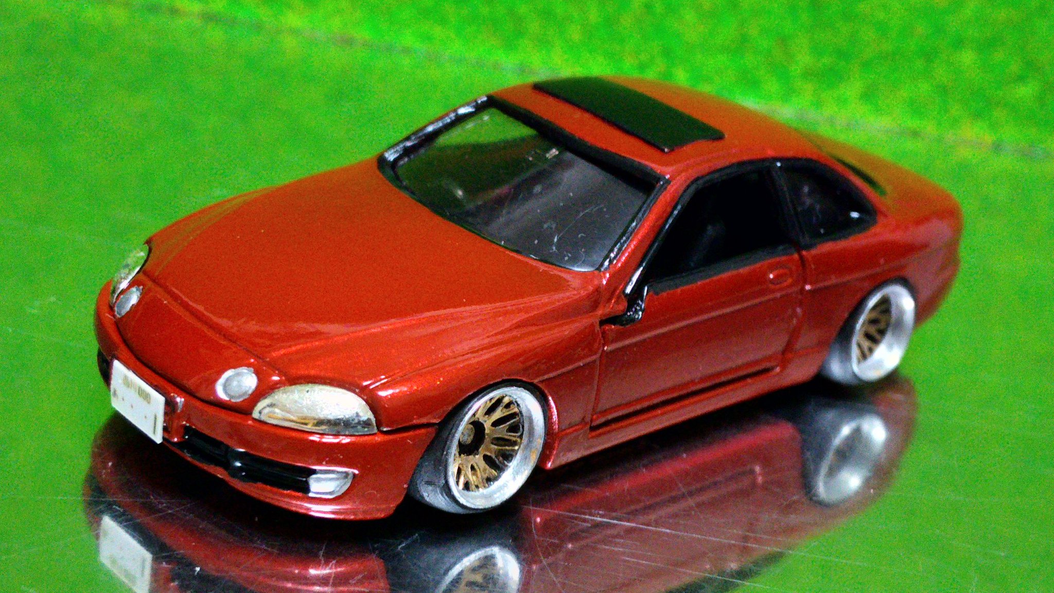 ホットウィールカスタム トヨタ ソアラ ドリ車 フルエアロ 深リム