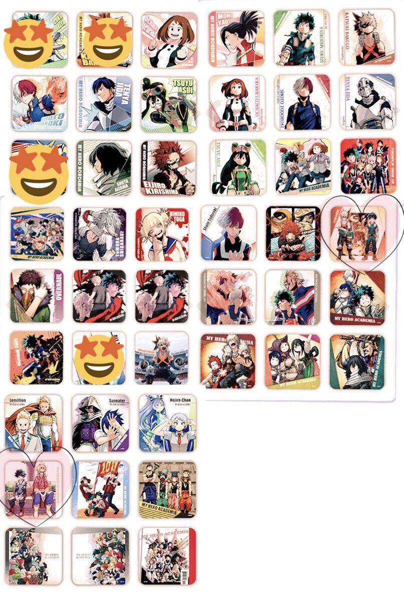 僕のヒーローアカデミア』アートコースター 全種セット （全55種