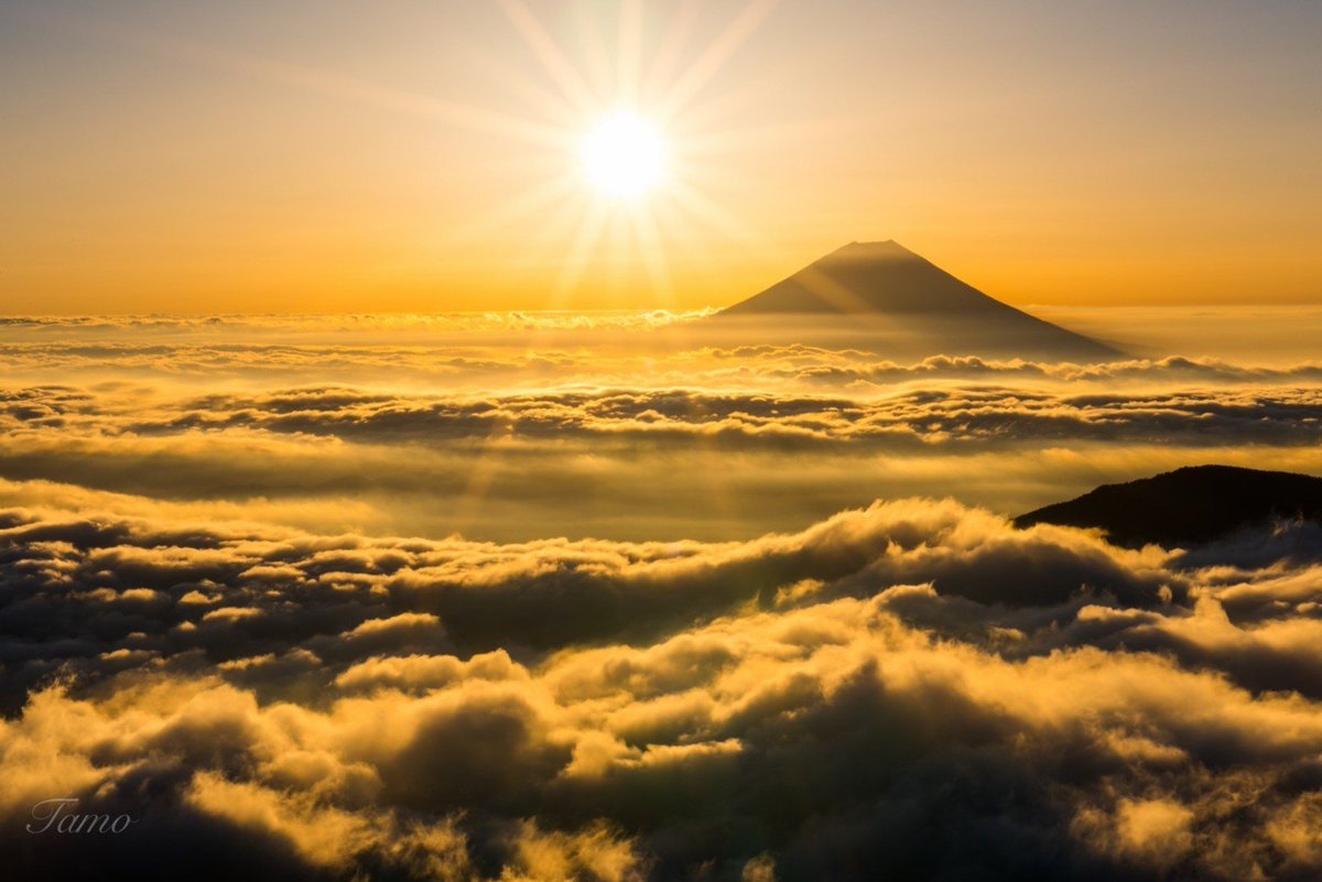 富士山 迫力の太陽 富士山 迫力の太陽