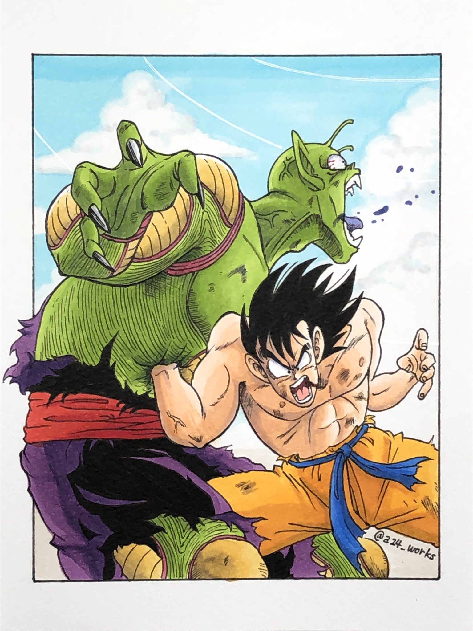 ドラゴンボール 天下一武道会 孫悟空 VS マジュニア アートポスター