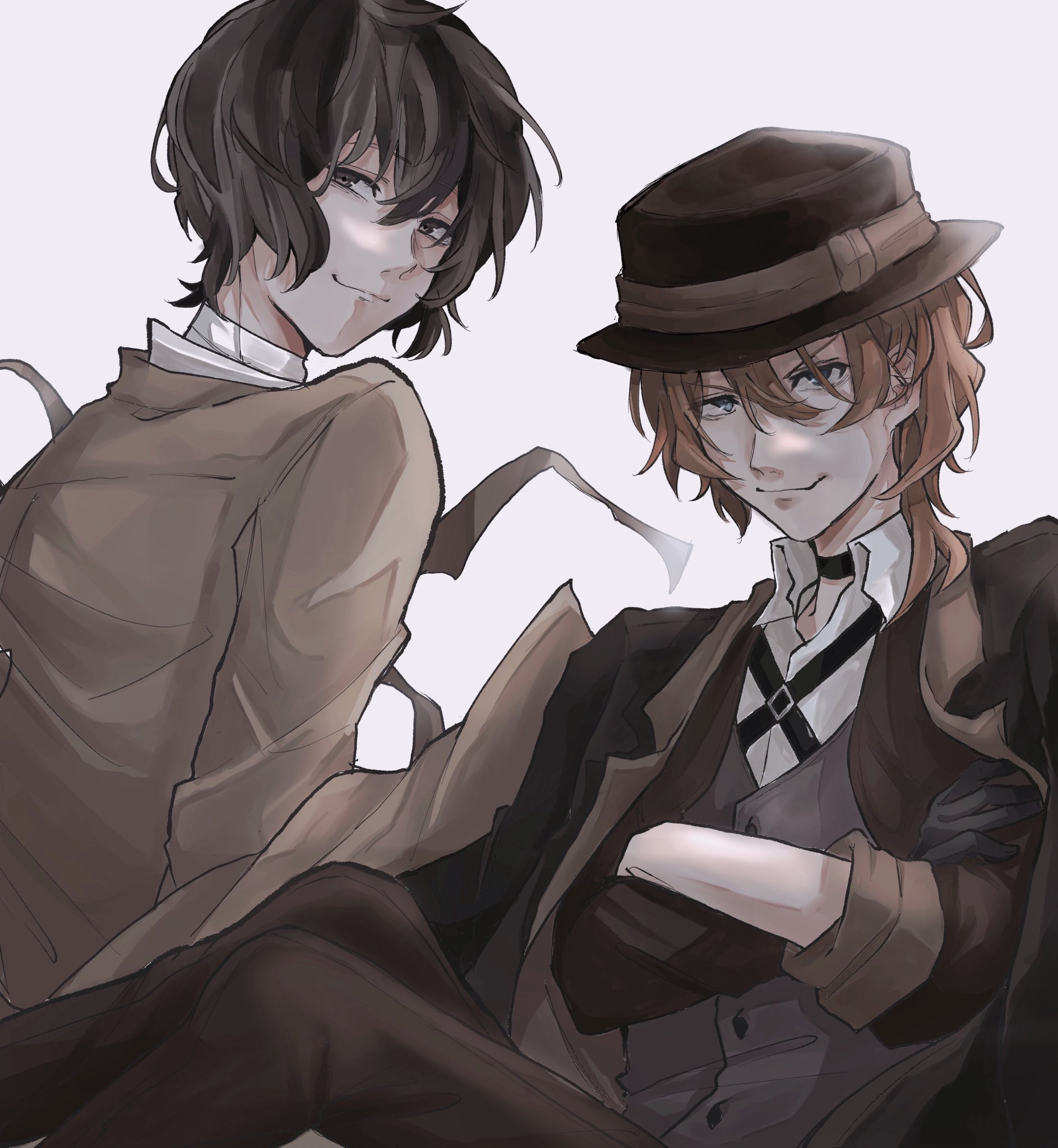 文豪ストレイドッグス モノクロ複製原画D 太宰治 中原中也 十五歳 旧双