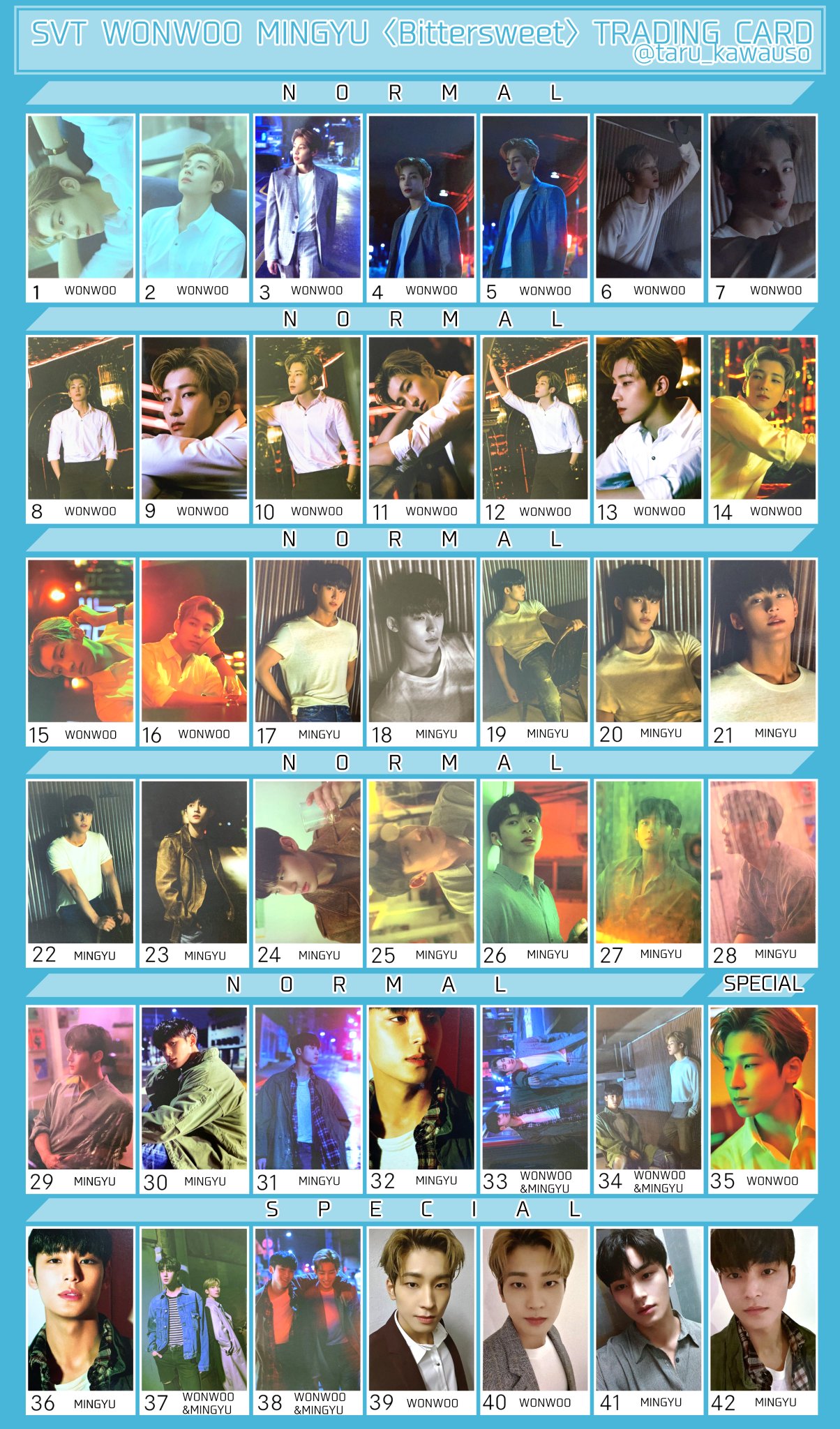 SEVENTEEN ウォヌ ミンギュ Bittersweet ビタスイ トレカ 【公式通販】