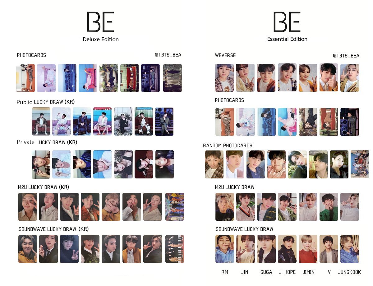 BTS BE (Deluxe Edition) ラキドロトレカ BTS BE Deluxe Edition