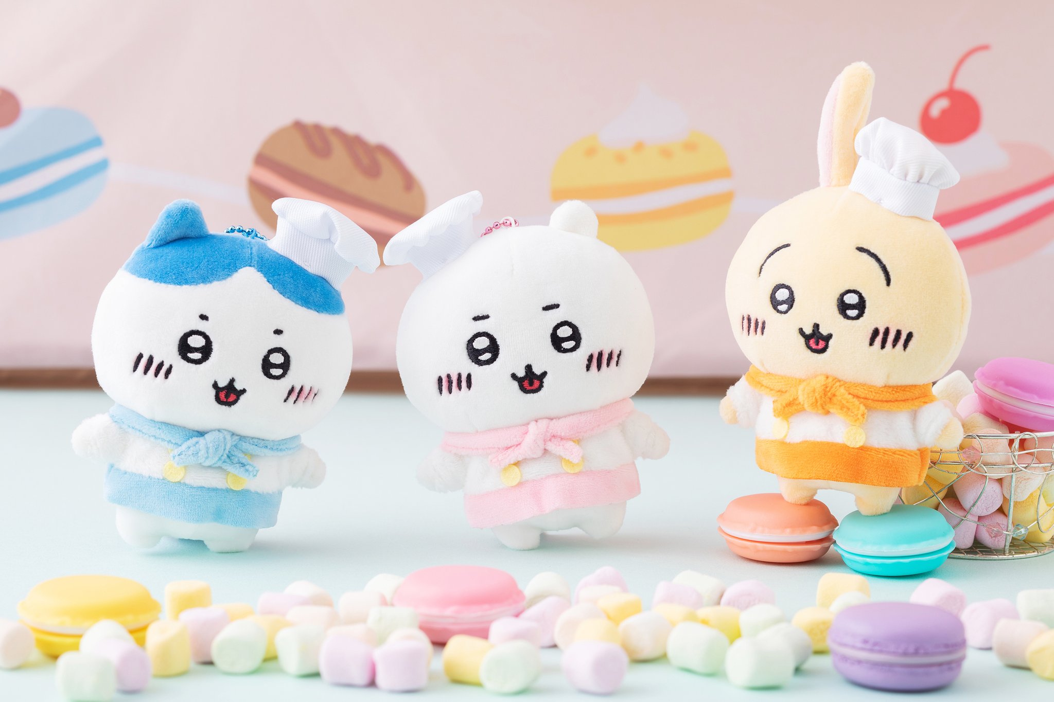 レア‼︎ ちいかわ 美品 うさぎ カフェの店員さんマスコット ぬいぐるみ