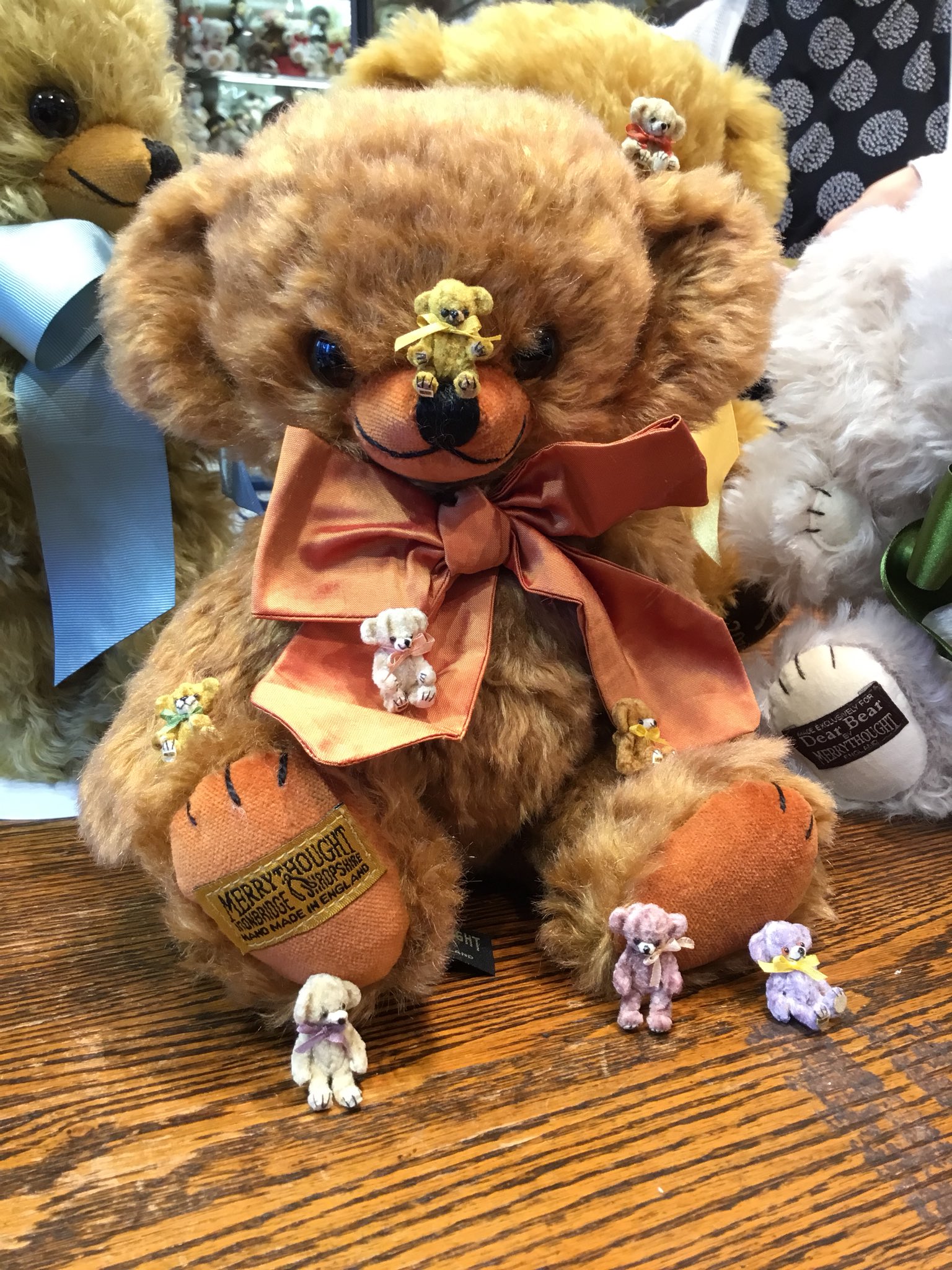 黒】ハンドメイド テディベア ストレートアルパカ タン色 手作り