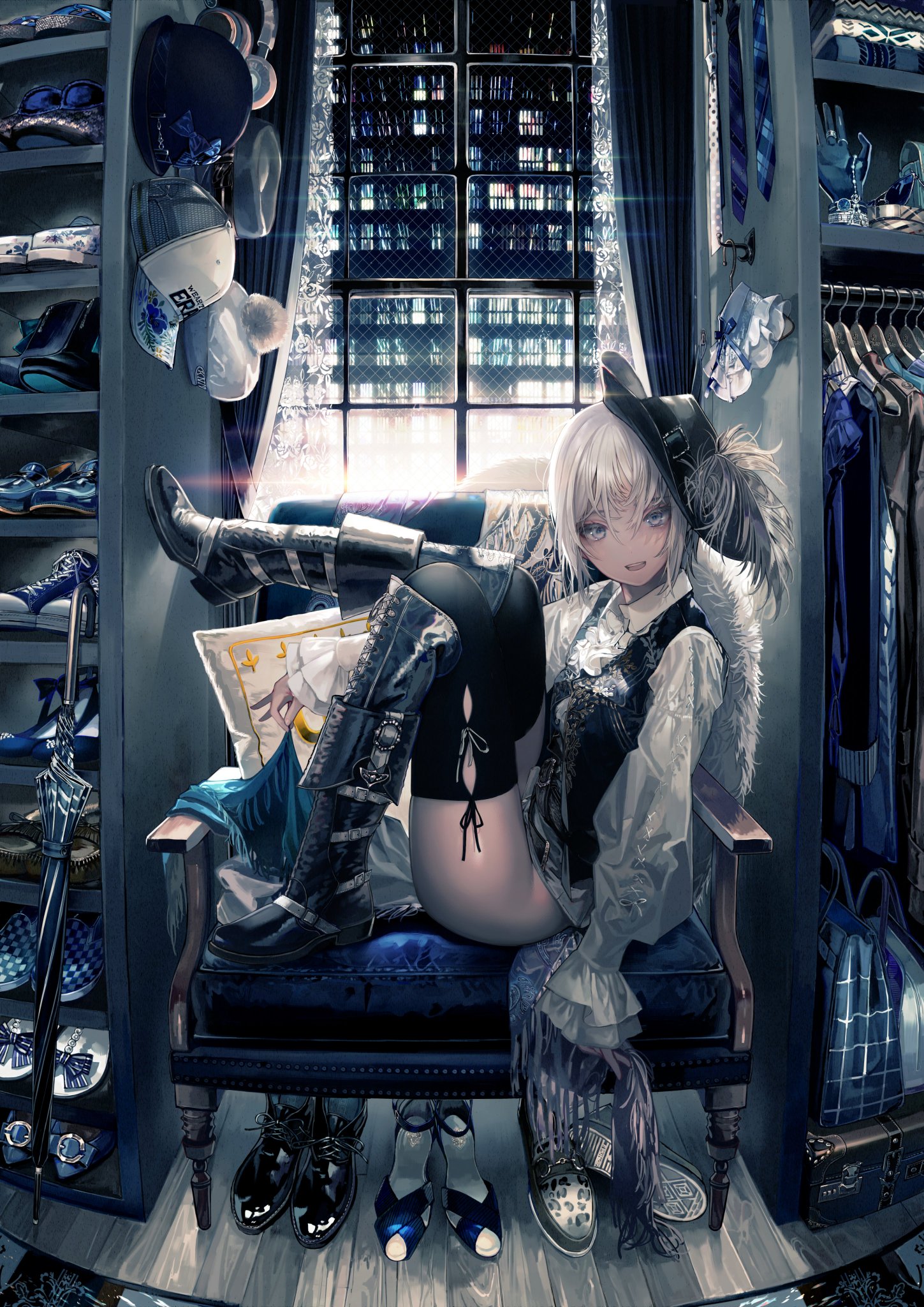 鵜飼沙樹】複製原画 絵師100人展 09 時代を着る【銀海渡ニシェ】 鵜飼