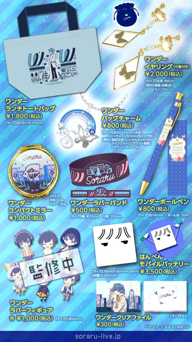 そらる ワンダフルワンダラス 等身 88個セット SORARU Birthday Live