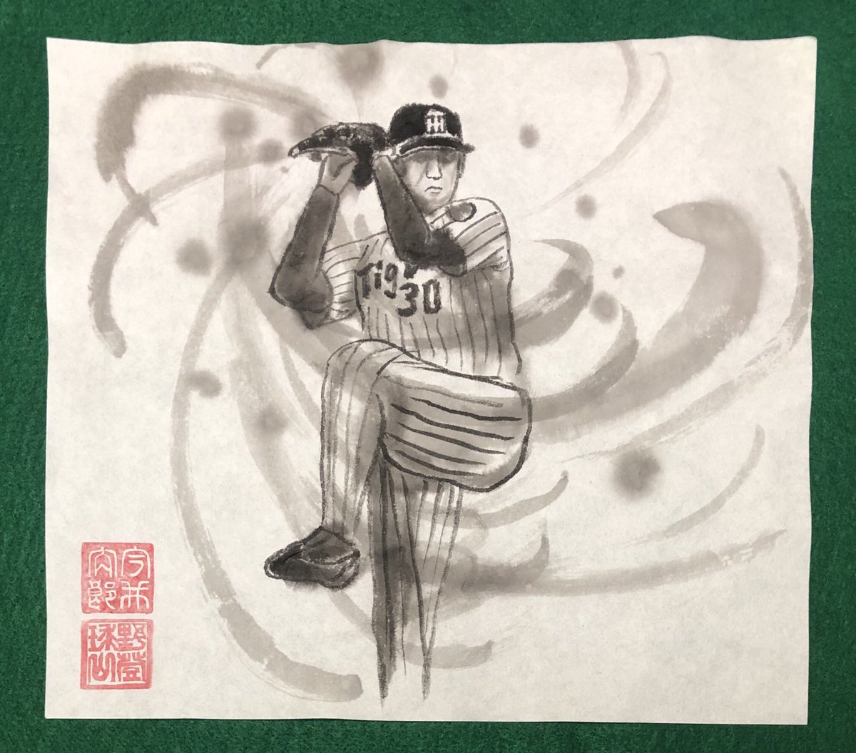 阪神タイガ-スJ•F•K ウィリアム・藤川・久保田選手 寄せ書きサイン