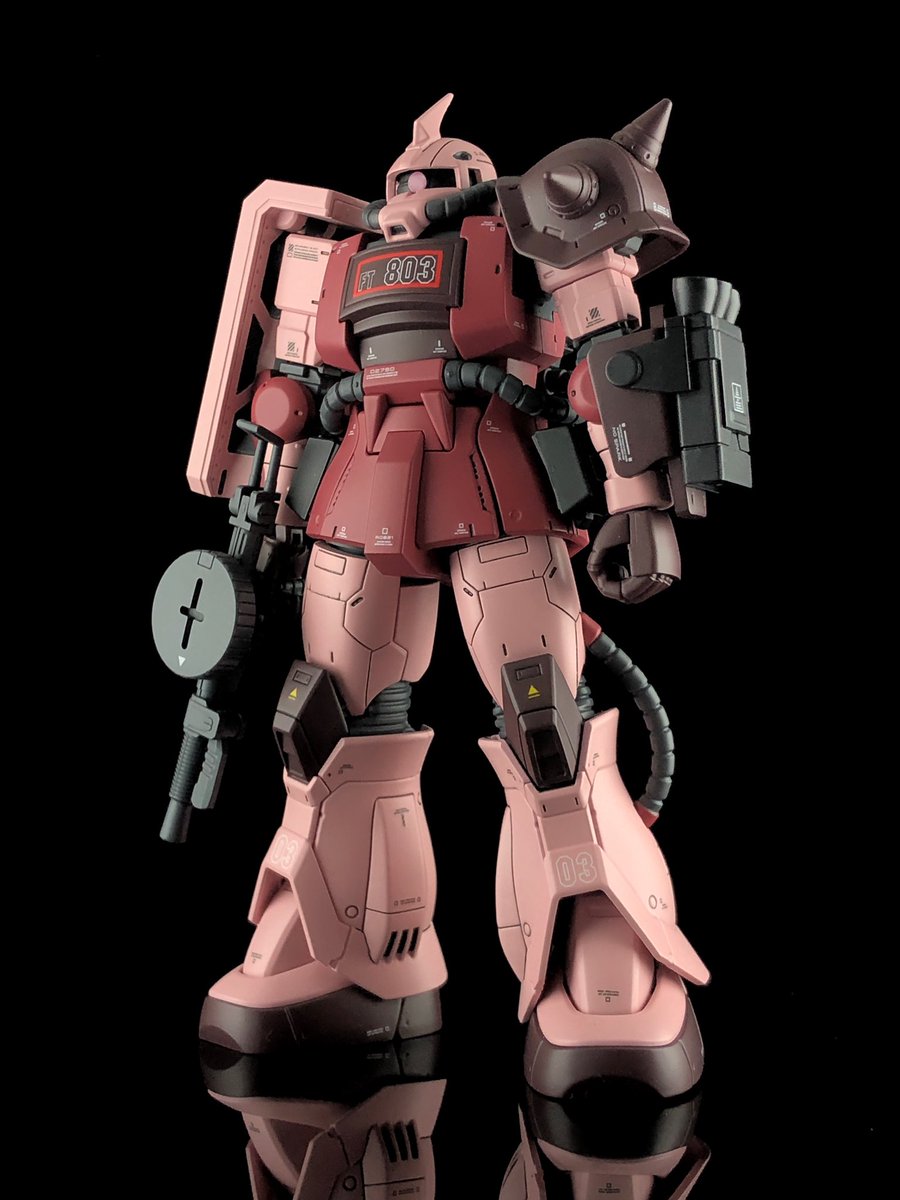 HG 1/144 ザク・デザートタイプ ピンクパンサー隊機 塗装済 完成品 雪丸