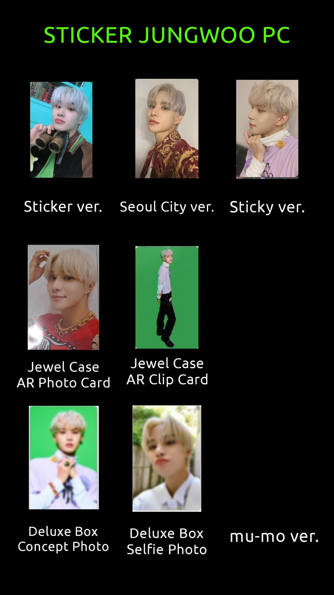 NCT 127 ジョンウ トレカ まとめ売り フォトカード 公式 アルバム NCT