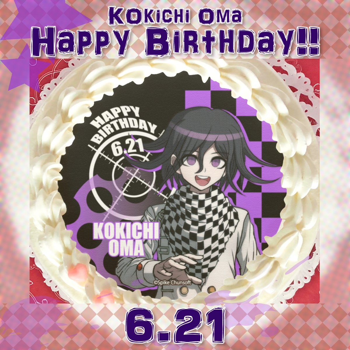 ニューダンガンロンパV3 王馬小吉 ハート型 缶バッジ テレ顔