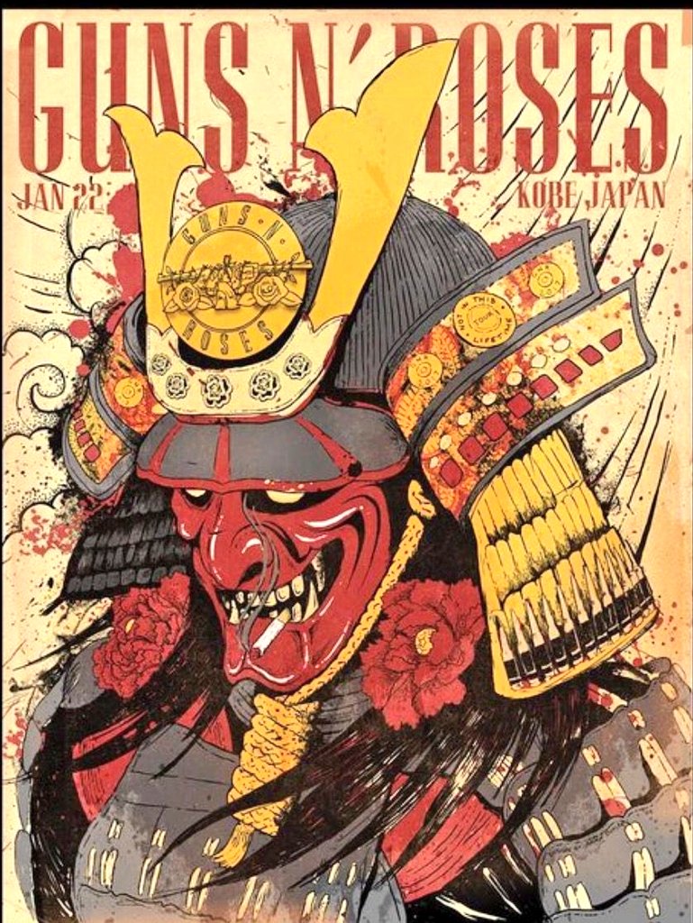 GUNS N' ROSES 2017 リトグラフ 埼玉 ゴジラ GUNS N´ ROSES 2017 埼玉
