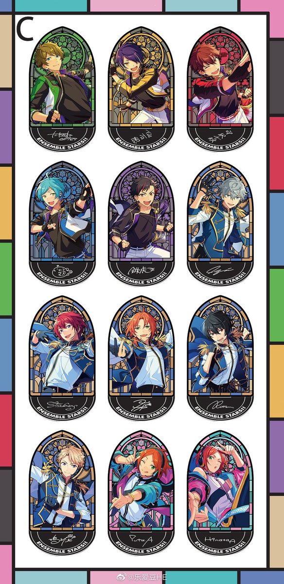 あんスタ 中国限定 花窓アクリルスタンド 裏面にホログラムフィルムが