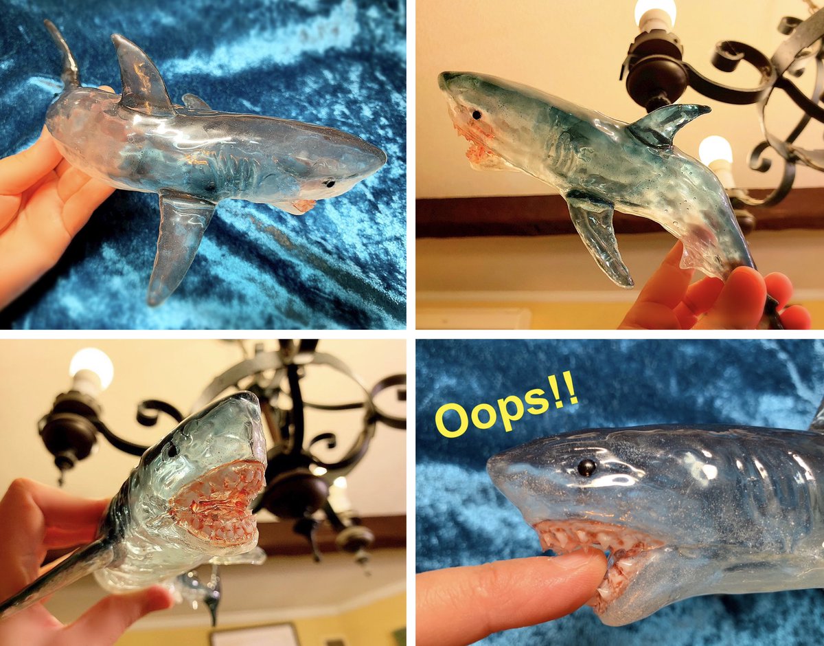 サメの口 立体レジンアート作品（YouTube:ラリティア）で制作過程観れ