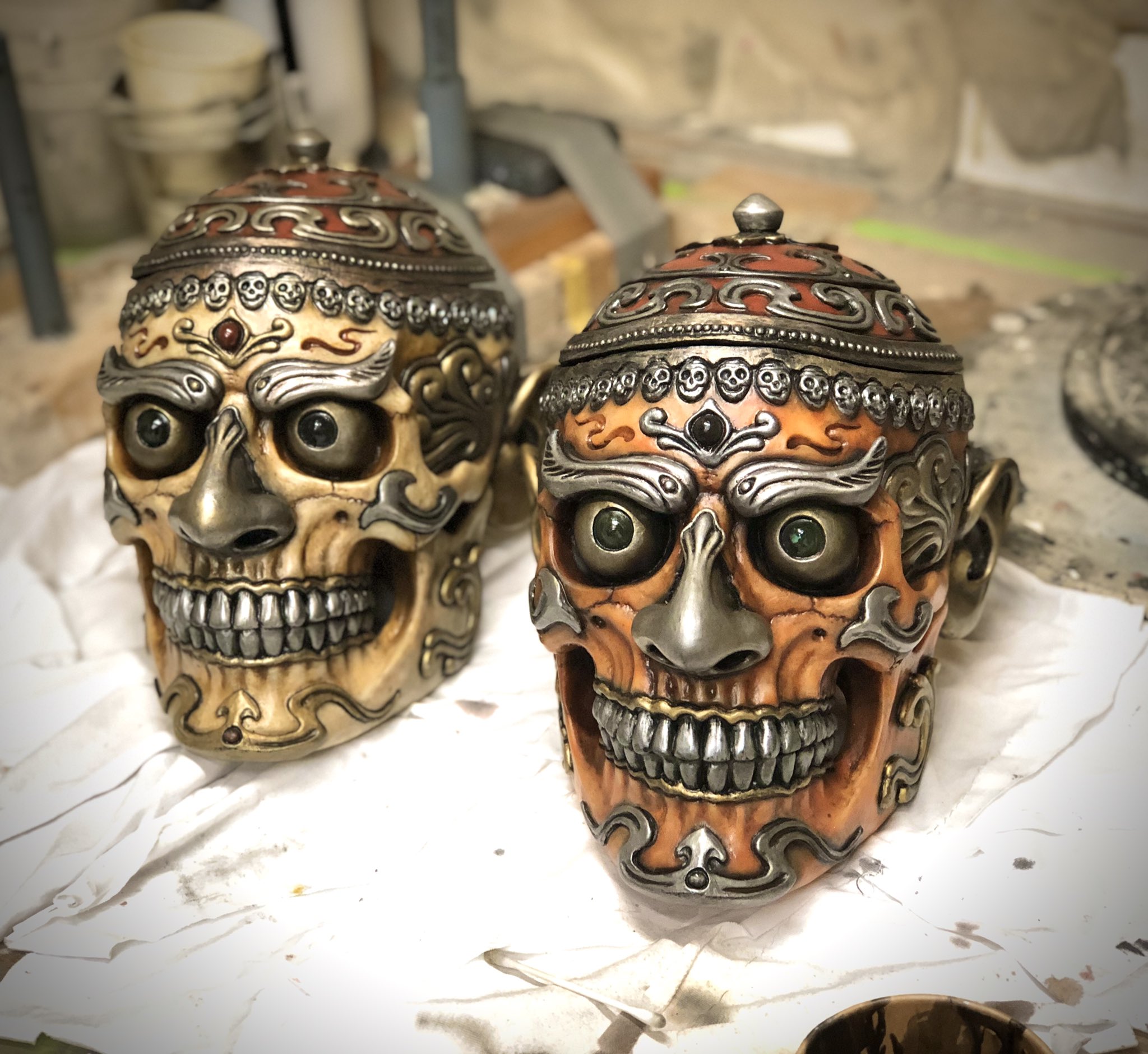 チベタンスカル カパーラ レジン亀甲 チベタンスカル カパーラ レジン