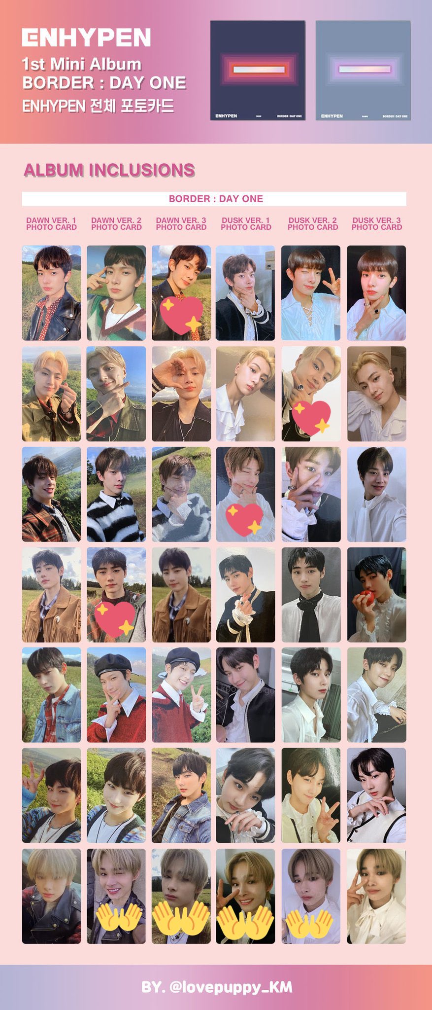 ENHYPEN ソンフン BORDER : DAY ONE ラキドロ 透明トレカ ENHYPEN