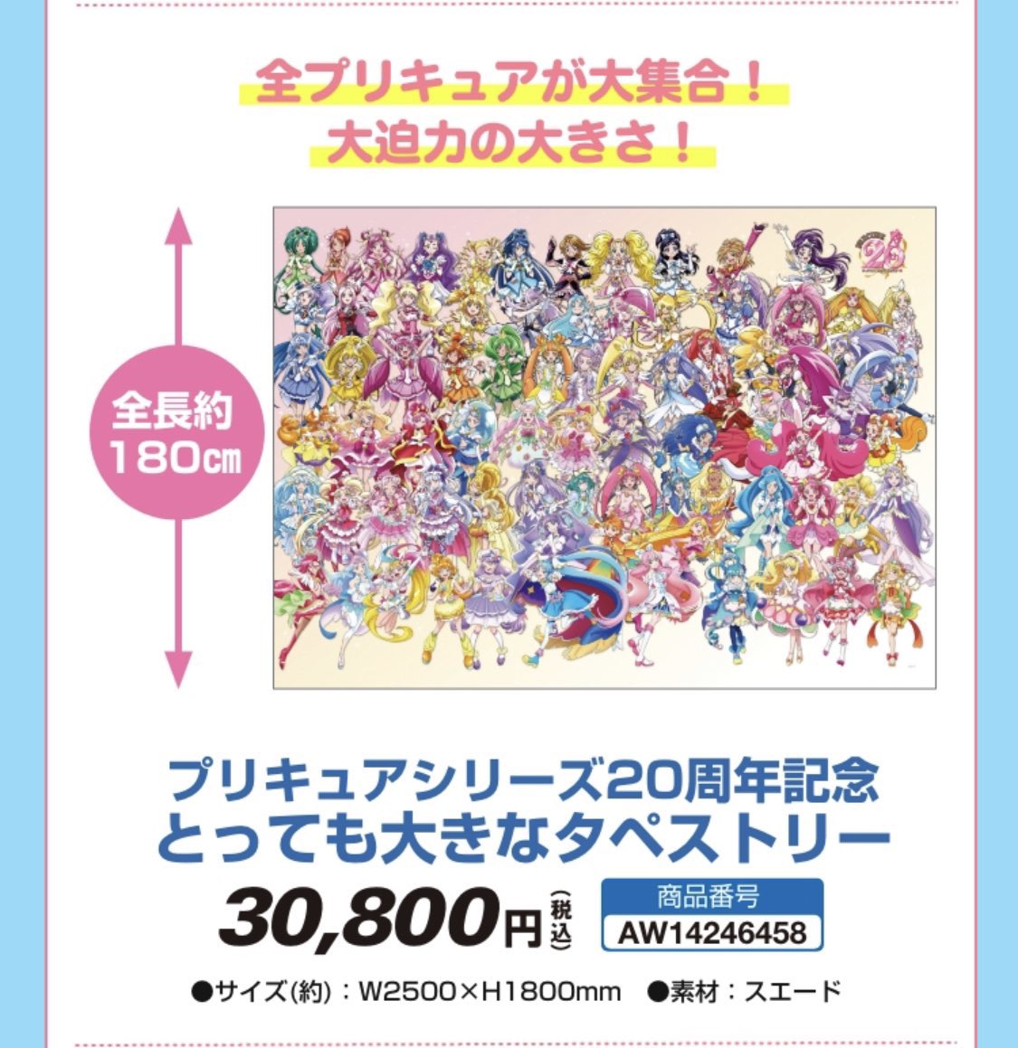 とっても大きなタペストリー / プリキュアシリーズ20周年記念 とっても