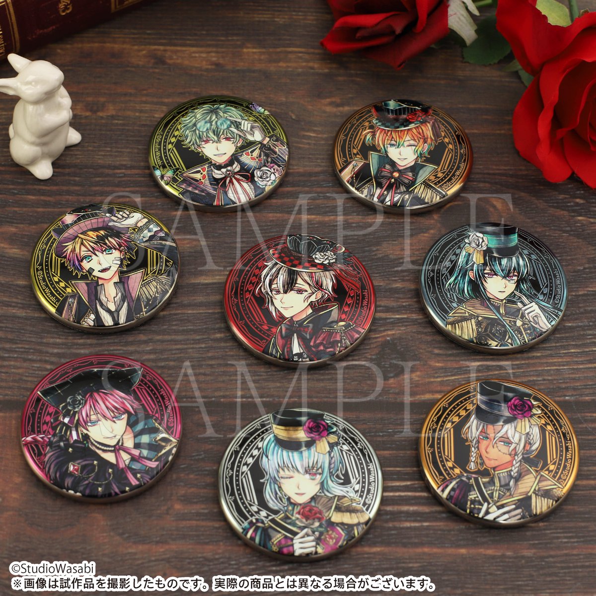 悪魔執事と黒い猫 あくねこ 展 メタル 缶バッジ ベリアン 悪魔執事と黒い