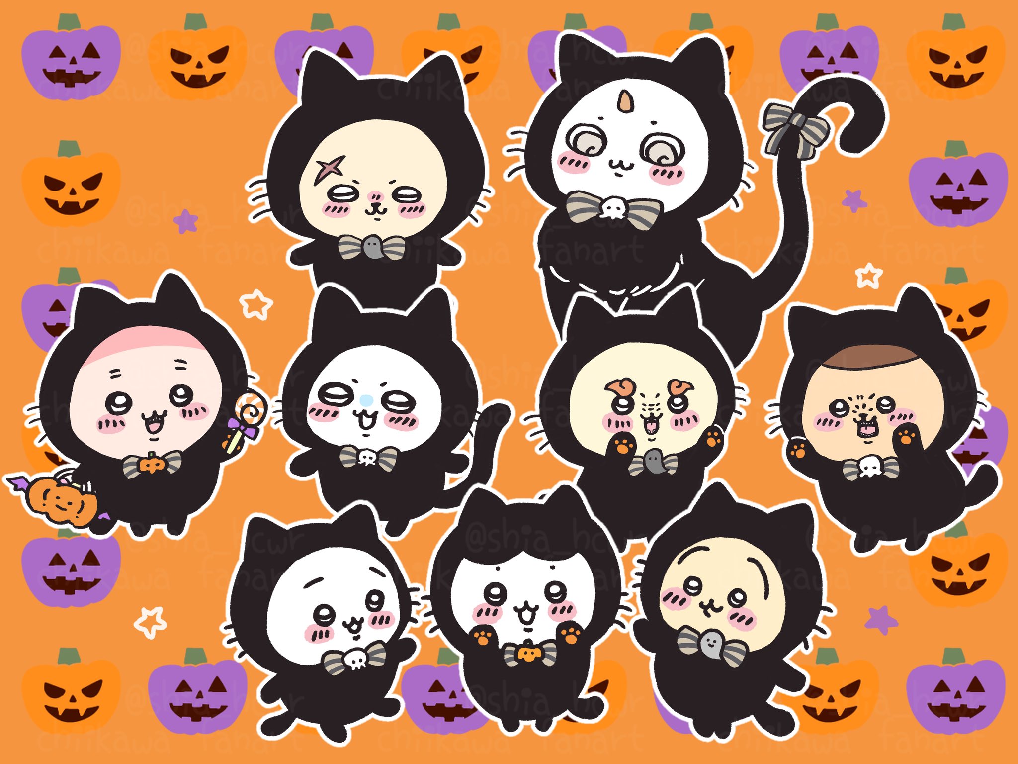 ちいかわ 黒猫のマスコット おそろいピザなマスコット 50点セット ちい