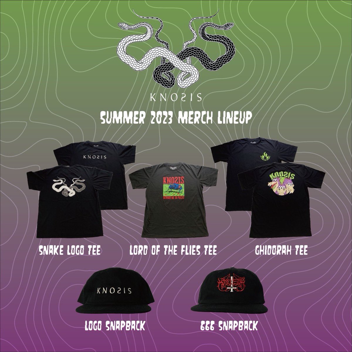 Merch-Knosis Tour July 2023】 定番の🐍ロゴに加えた新デザイン2種類
