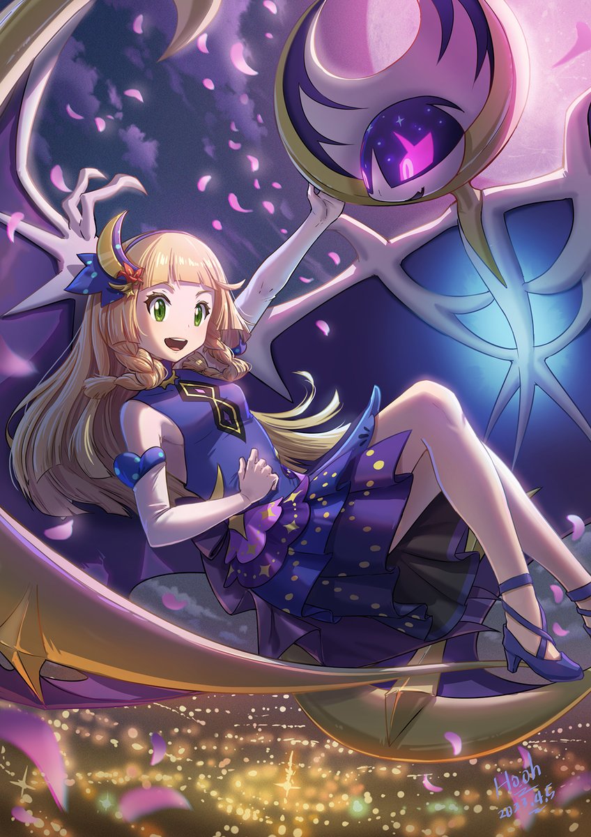 ポケモン@ リーリエ & ルナアーラ 落下 クリアファイル ポケモン