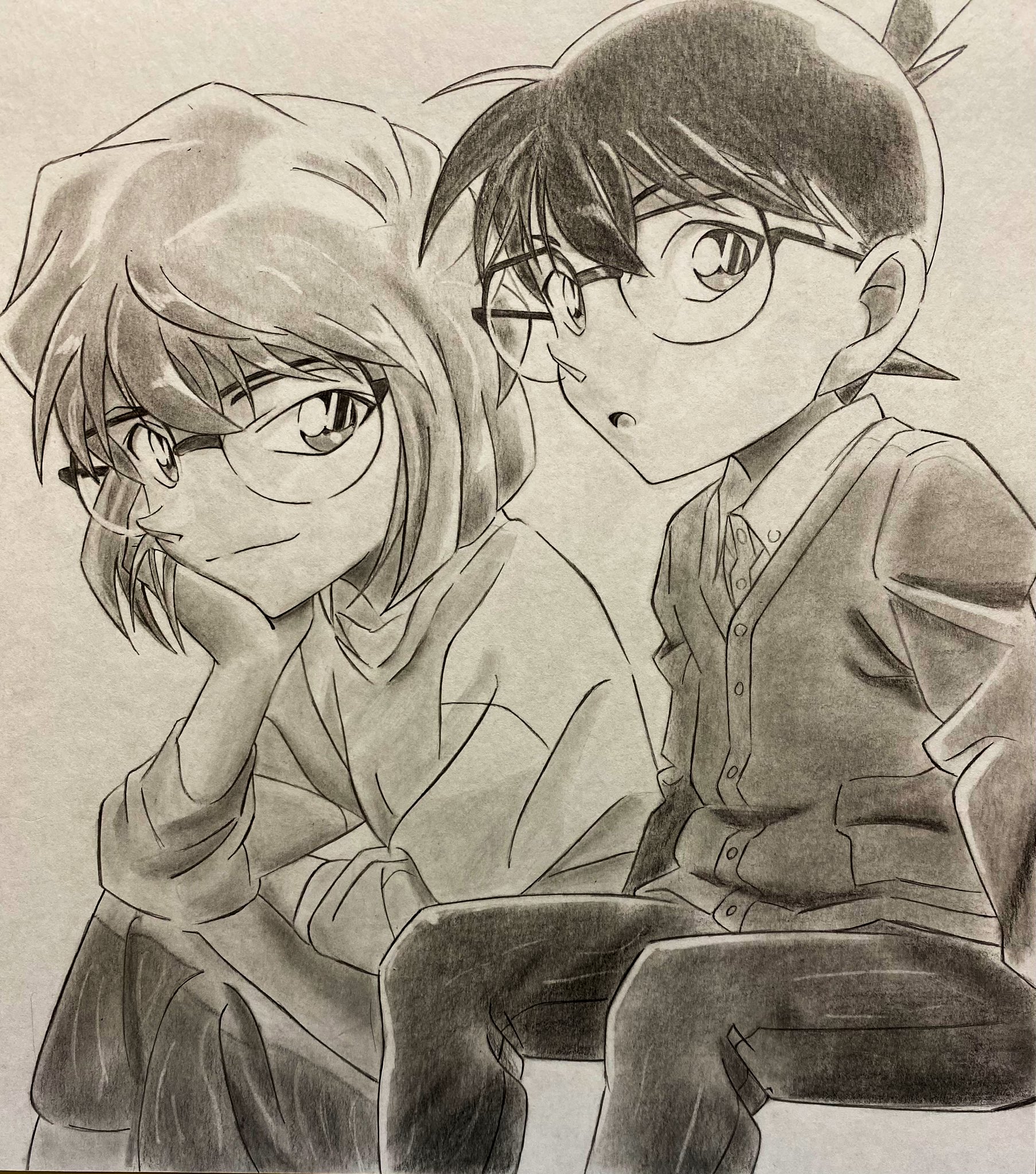 名探偵コナン 江戸川コナン 灰原哀 黒鉄の魚影 複製原画 全サ