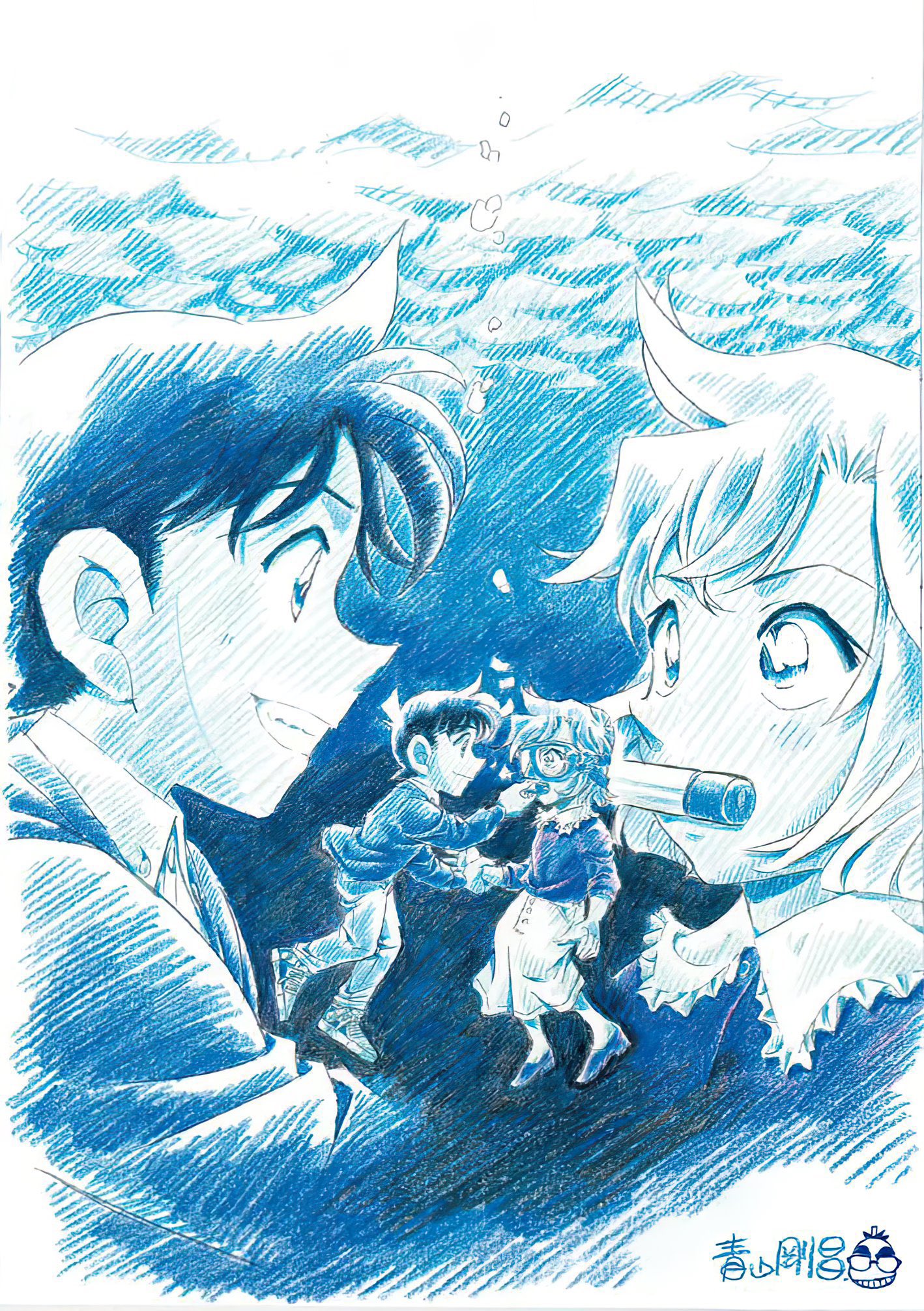名探偵コナン サンデー ポスター 青山剛昌 複製原画 漫画 コナン展