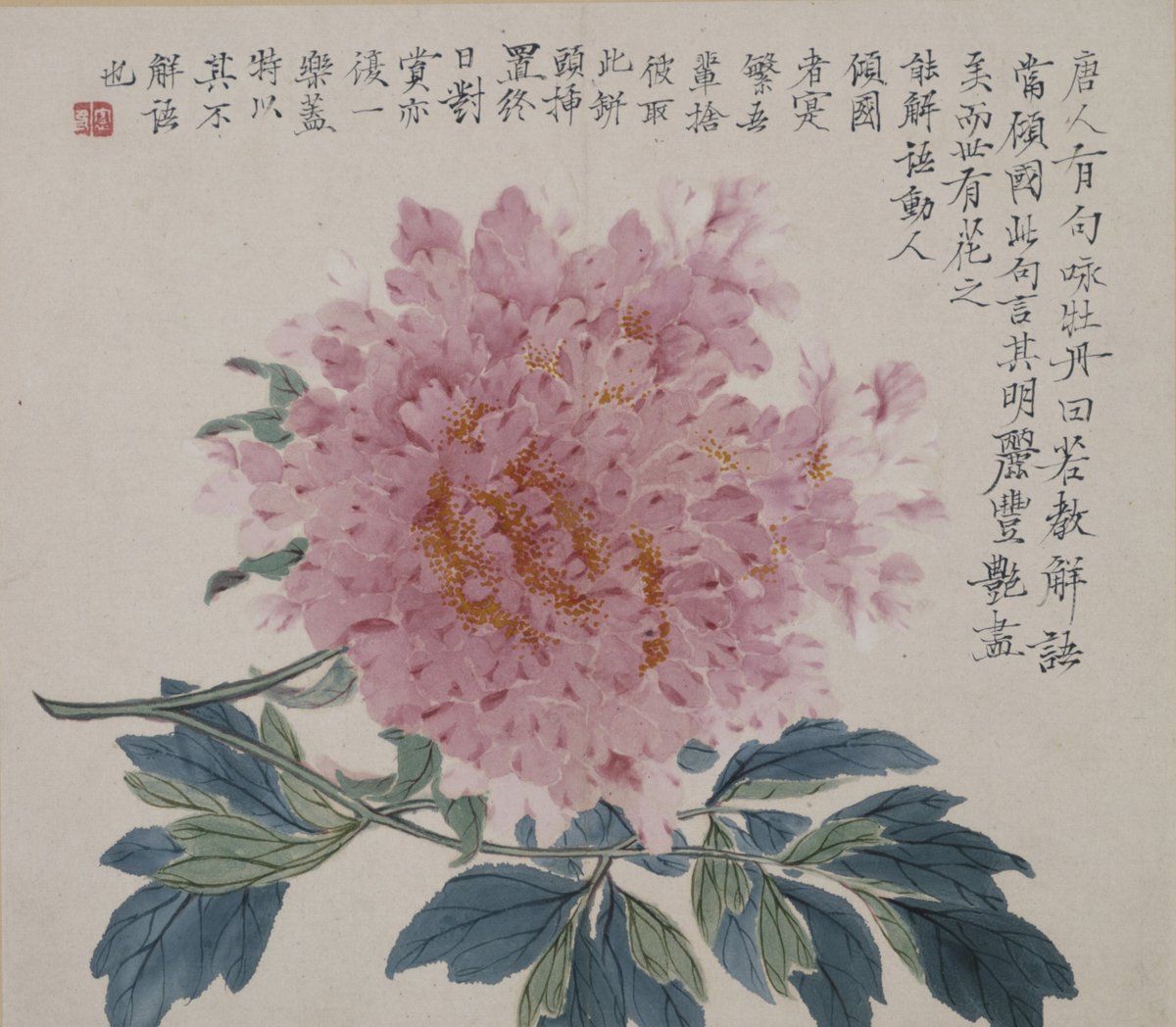 田能村竹田筆 絹本淡彩水墨【黄金水湧出之図】大徳寺378世無学宗行 詩