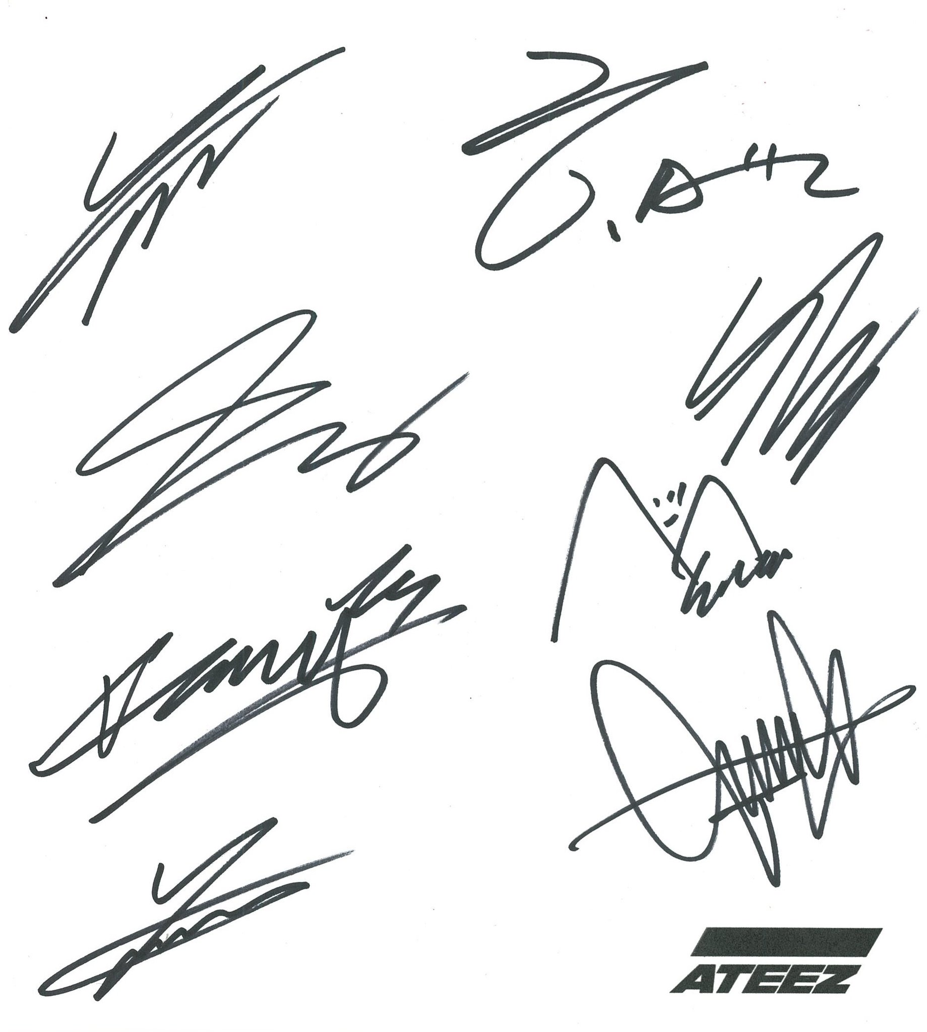 ATEEZサン サイン入りポラ チェキ ATEEZ サン 直筆サイン入り チェキ