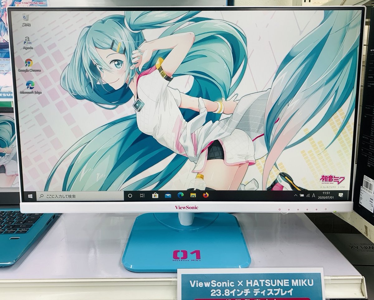 新品ViewSonic VA2456-MIKU 注文 初音ミクコラボモニター23.8型 新品