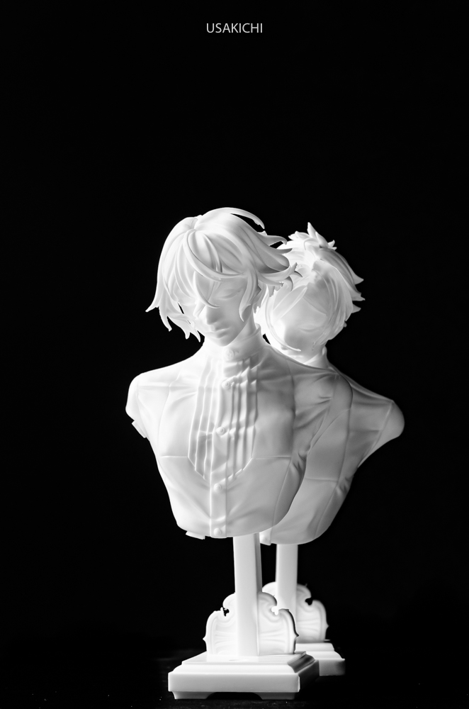 刀剣乱舞 ガレージキット フィギュア 髭切 胸像 パポデジタル 刀剣乱舞