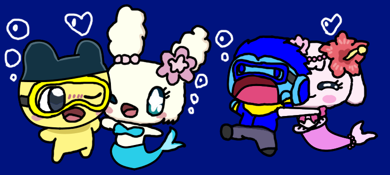 2 arts for me by done by @VT_Kagami63. #tamagotchi #tamagotchioc