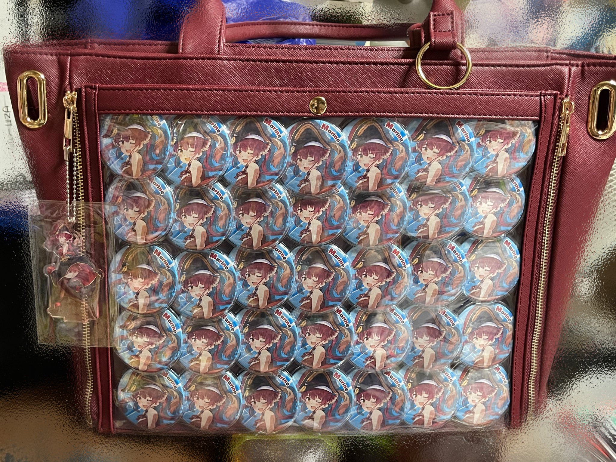 宝鐘マリン A4痛バッグ&缶バッジセット 宝鐘マリン痛バッグ
