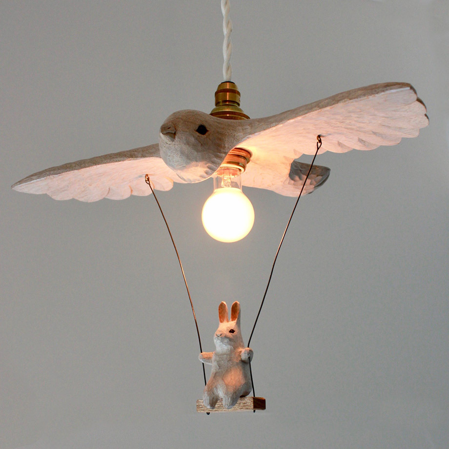 新品未使用品 KIYATA キヤタ 鳥飛行機ランプ 熊 手紙舎 Kiyataのフリマ