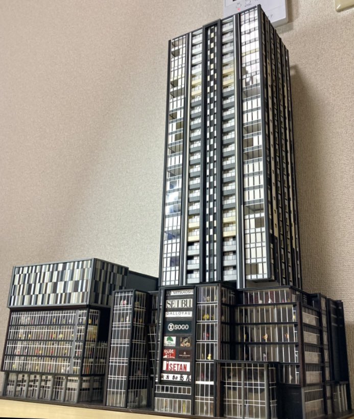 Nゲージ 自作ストラクチャー 超高層マンション タワマン ジオラマ N