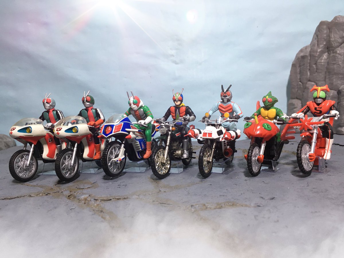おもちゃ撮影会 テーマ『バイク』 栄光の7人ライダーが集結！ #仮面