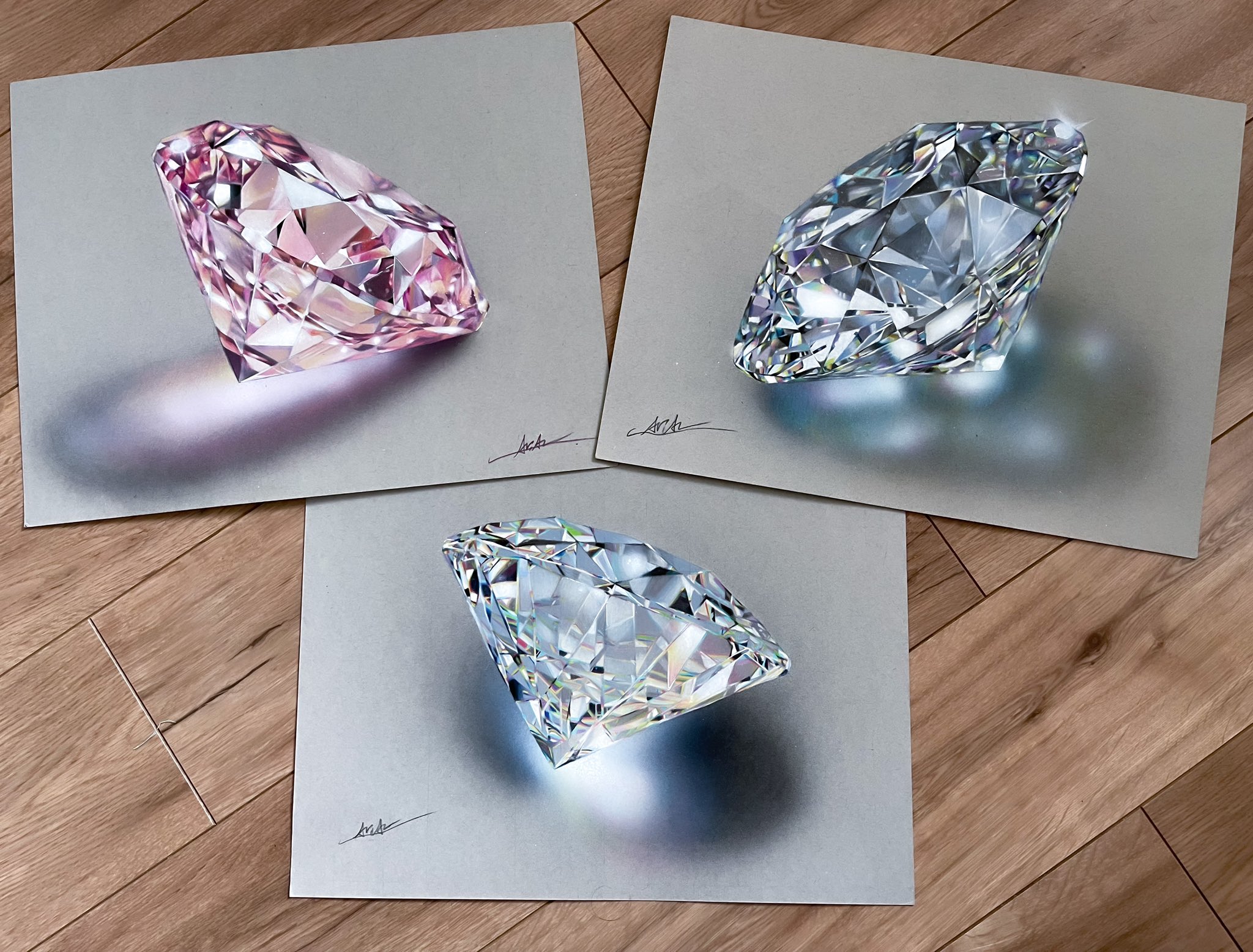 色鉛筆画 ダイヤモンド(原画)ラスト