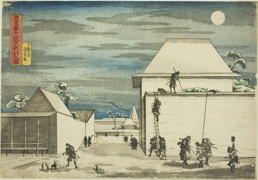 戦前明治期幻灯機ガラス絵12枚 忠臣蔵(赤穂浪士/江戸時代/日本画