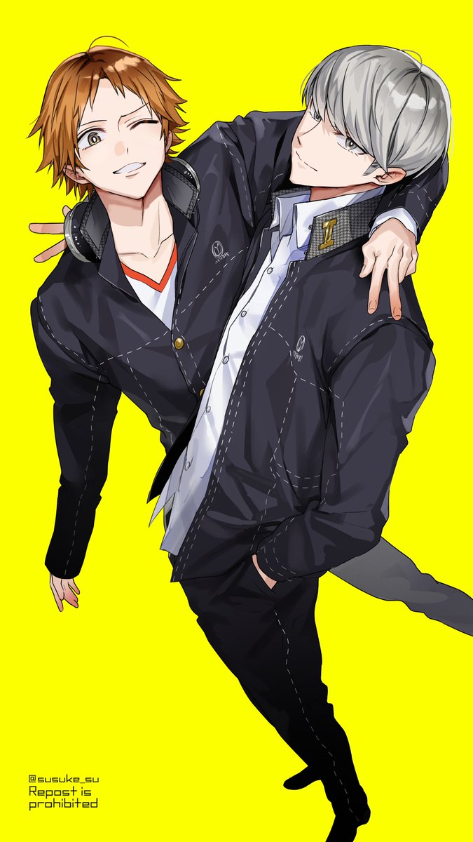 ペルソナ4 鳴上悠 花村陽介 主人公 アクリルキーホルダー 舞台 P4U