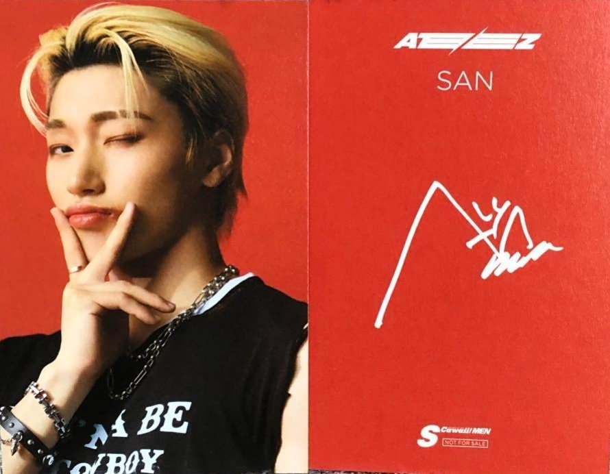 ATEEZ Scawaii 当選者 直筆 サイン チェキ 赤 sカワ RED ATEEZ Scawaii
