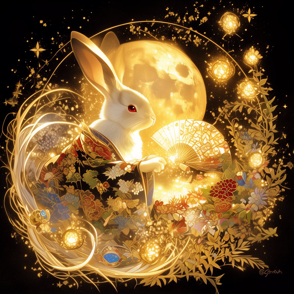 m*a様 開運絵画 ❀財宝ザックザク愛うさぎ❀ m*a様