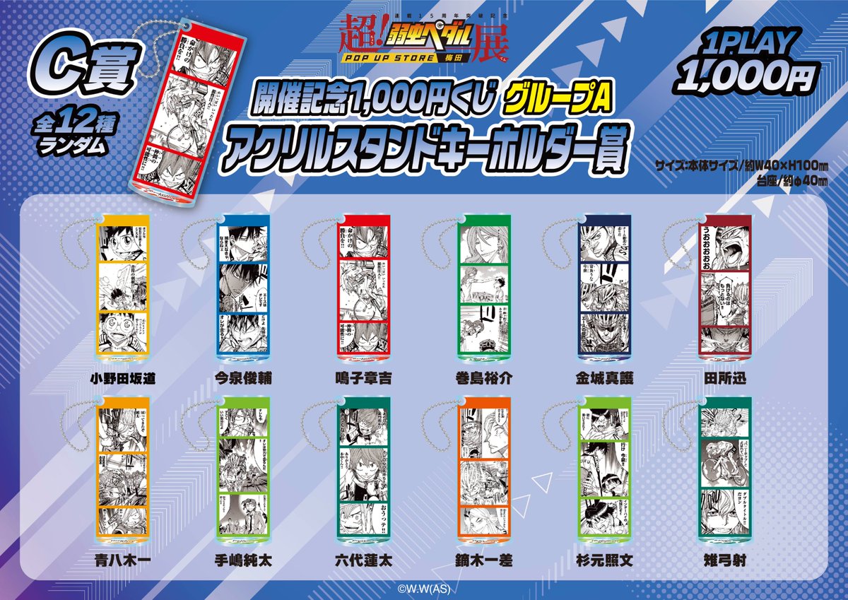 弱虫ペダル 超弱ペダ展 A賞 新潟 カラートートバッグ 他 1000円くじ