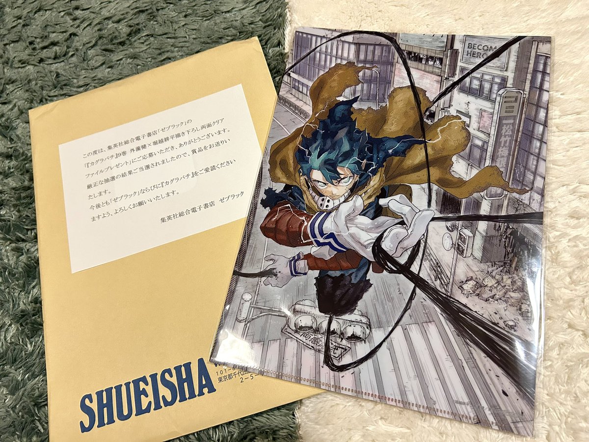 外薗健×堀越耕平描き下ろし 両面クリアファイル カグラバチ×ヒロアカ