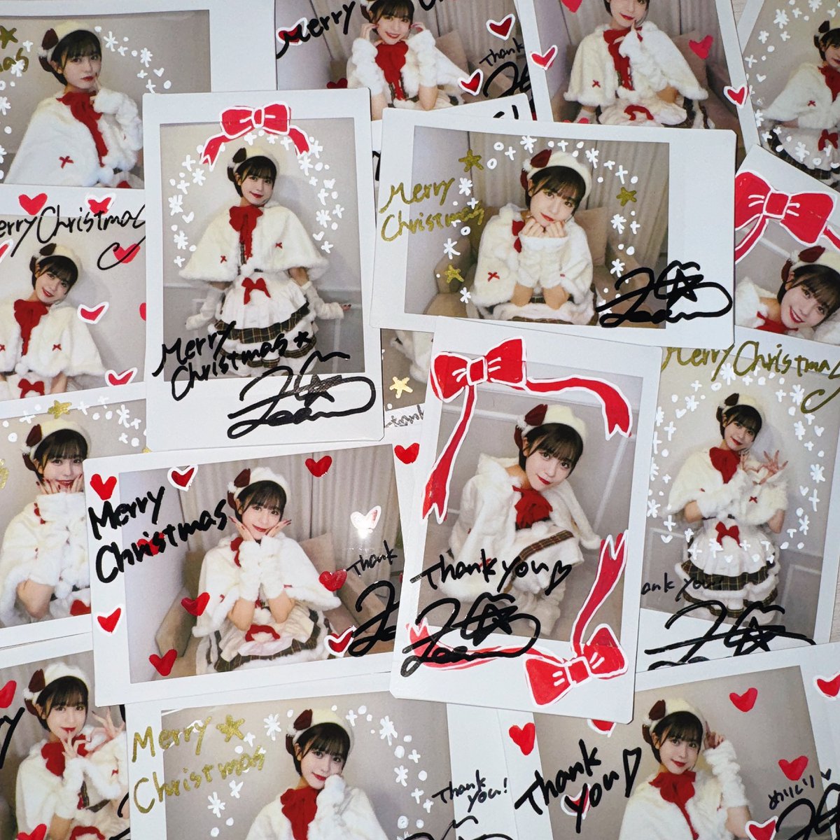 現役歌王 Shinさん サイン入りチェキ＆ポストカード クリスマス