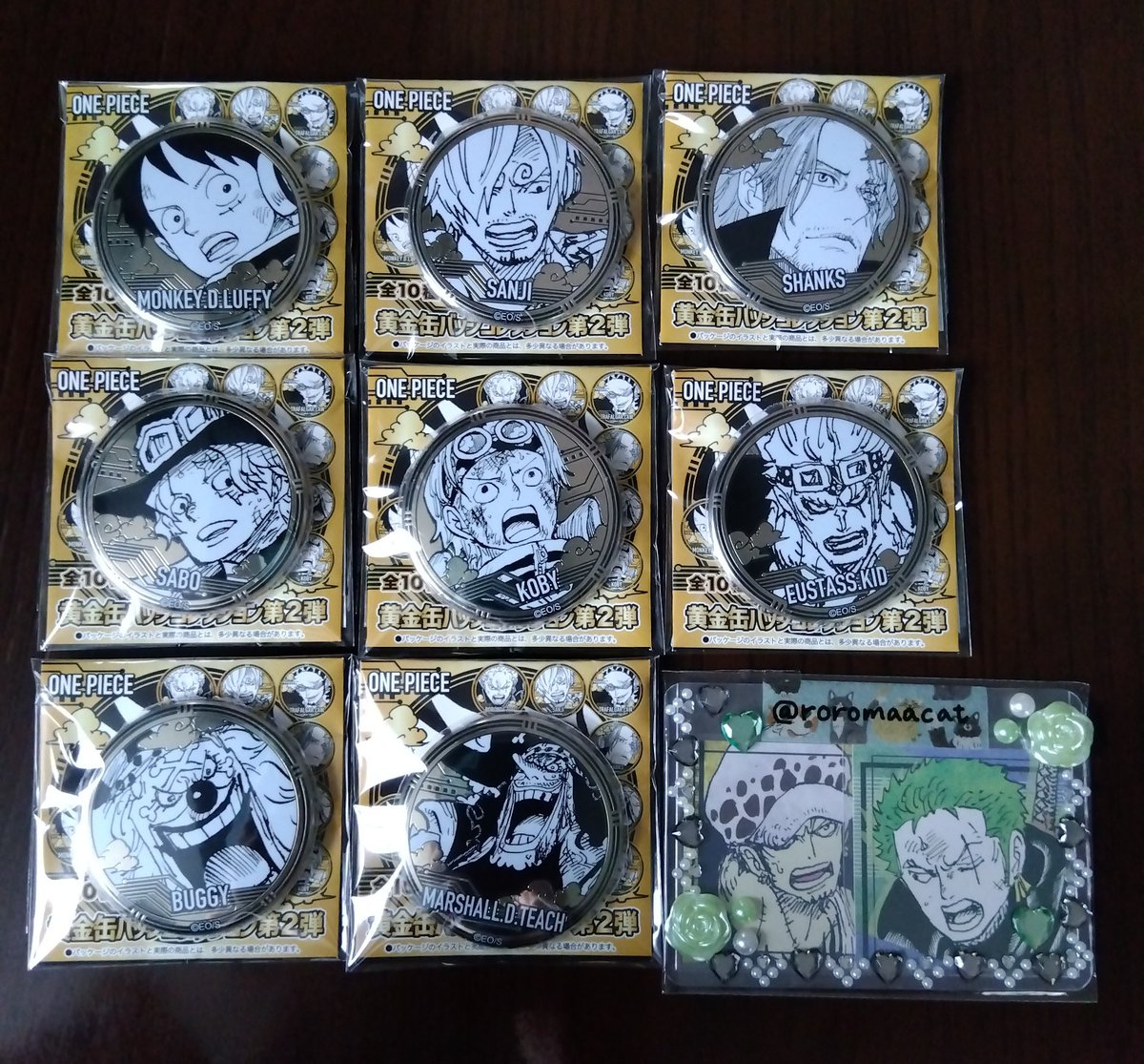 ロー ルフィ サンジ ゾロ ご当地限定 缶バッジ ワンピース ロー ルフィ