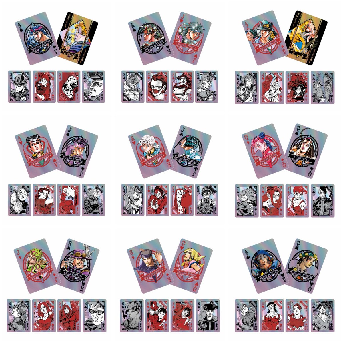 ジョルノ ザジョジョワールド オーロラトランプ5枚セット ジョルノ ザジョジョワールド オーロラトランプ 5点セット - メルカリ